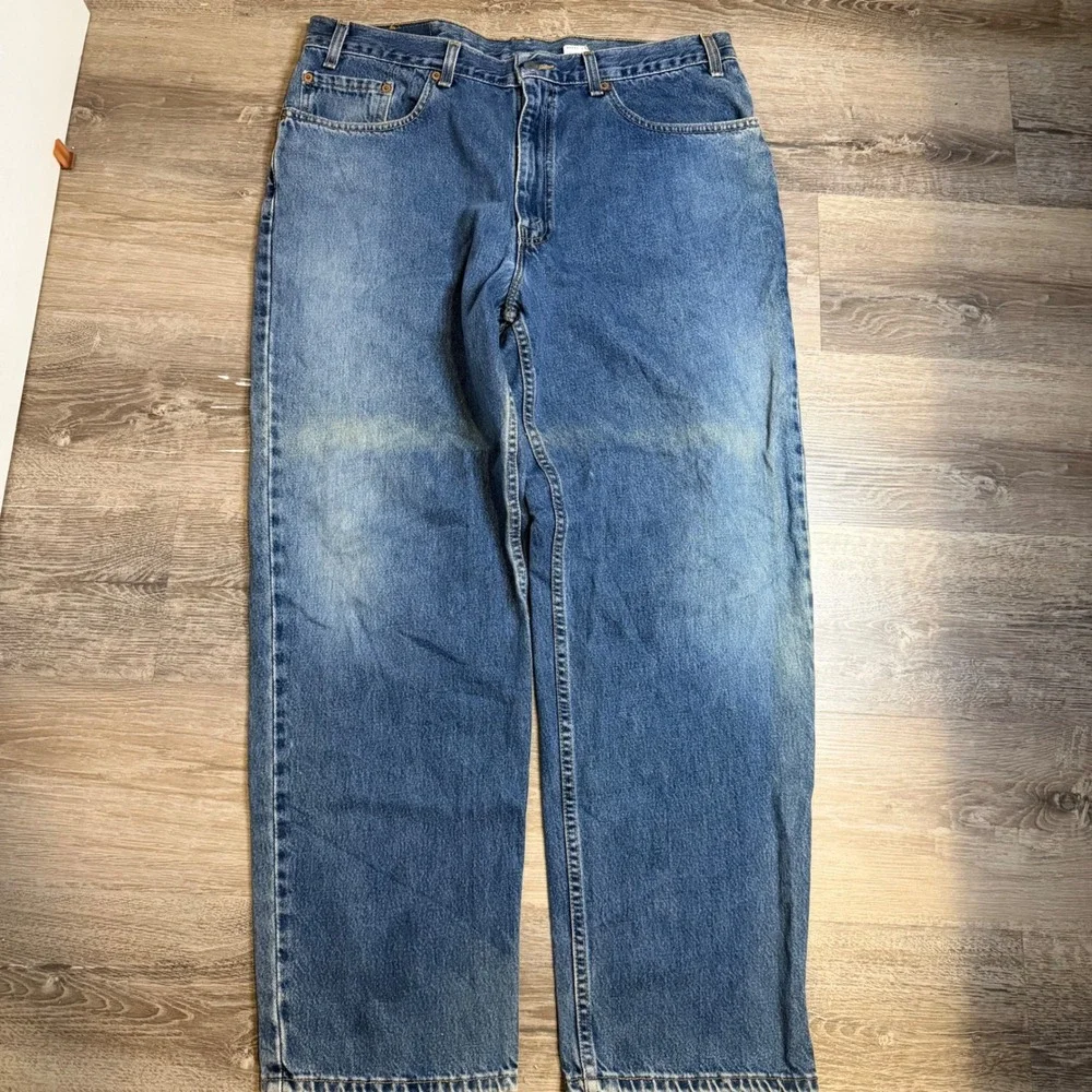 Levis 550 Relaxed Fit Tapered Leg Blue Denim Jeans Mens 38x30 Medium Wash